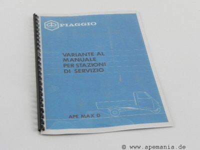 Ergänzungsbuch - APE MAX Diesel - REPRO Italienisch