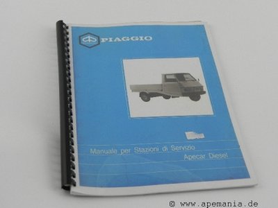 Werkstatthandbuch - APE CAR Diesel - REPRO Italienisch