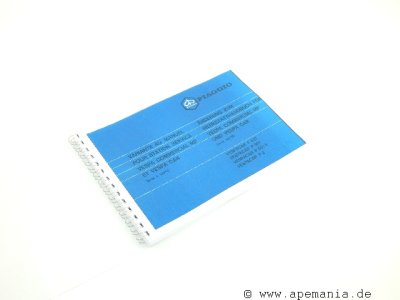 Werkstatthandbuch APE P501/ P601 (V)/ APE CAR P2 - REPRO