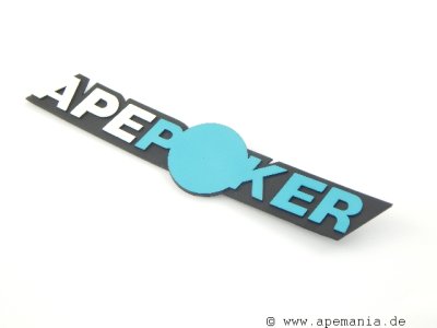 Emblem - APE Poker Heck - Schriftzug