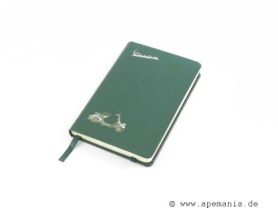 Notizbuch - VESPA - in 3 Farben grün